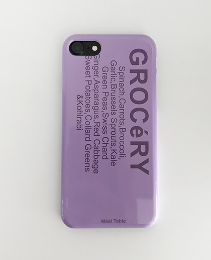 Meal table iPhone Case (Grocery (Violet))