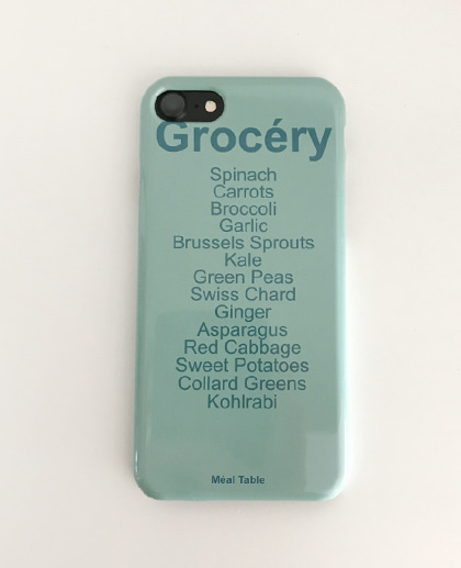Meal table iPhone Case (Grocery (Mint))