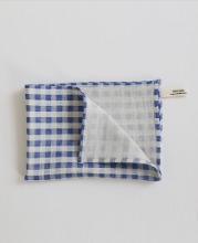 Meal Table Check Kitchen Cloth (blue)